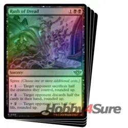 Foil Rush Of Dread X4 M/NM Magic: The Gathering MTG Outlaws Of Thunder Junction - Image 1