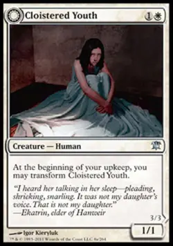 Cloistered Youth (Unholy Fiend) - Medium Play MTG Innistrad - Image 1