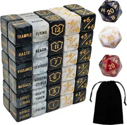 63 PCS MTG Counter Dice Set Ability Keyword Counters -1/+1 Life Counter Shield - Image 3