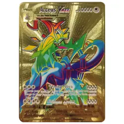 10000Point Metal Cards TCG Arceus+Rayquaza VMAX Golden Pokemon Foil Collectible - Image 2