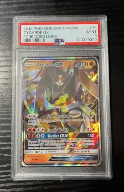 2018 Pokemon TCG Zygarde GX 73/131 Sun & Moon Forbidden Light PSA 9 - Image 1