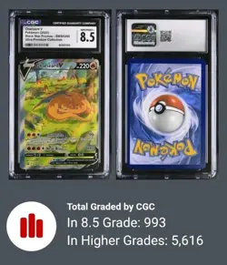 Charizard V pokemon 2022 black star promo SWSH260 Graded CGC 8.5 - Image 1