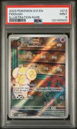 2023 POKEMON SVI EN-SCARLET & VIOLET #213 FIDOUGH ILLUSTRATION RARE PSA 9 MINT - Image 1
