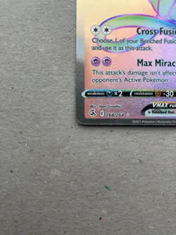 Pokemon Mew Vmax 268/264 Fusion Strike Rainbow Secret Rare Mint - Image 5