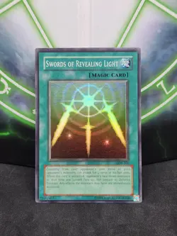Yugioh Swords Of Revealing Light LOB-101 Super Rare LP OG Print - Image 1