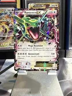 Pokemon Rayquaza EX XY66 XY Holo Black Star Promo MP Condition - Image 1