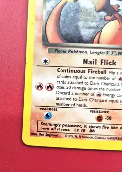 Pokemon DARK CHARIZARD 4/82 Team Rocket - RARE HOLO - HEAVY PLAY & DAMAGE - Image 4