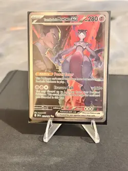 Pokemon TCG Destined Rivals Team Rocket's Mewtwo EX Full Art 231/182 - Image 1