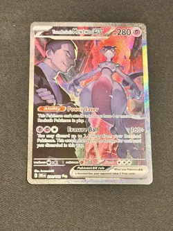Pokemon TCG Destined Rivals Team Rocket's Mewtwo EX Full Art 231/182 - Image 2