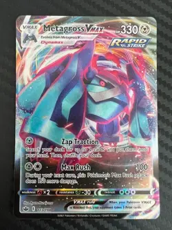 Pokemon TCG Metagross VMAX Chilling Reign 113/198 Holo Ultra Rare NM - Image 1