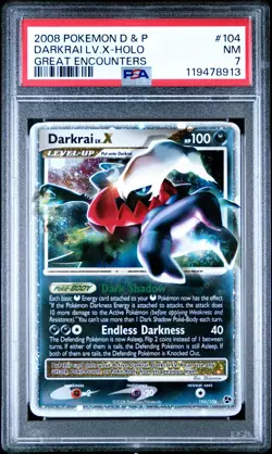 POKEMON GREAT ENCOUNTERS DARKRAI LV X #104 ULTRA RARE PSA 7 NM #119478913 - Image 1