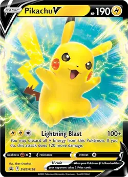 Pikachu V [Holo Promo] SWSH198 Pokemon TCG: Shining Fates Collection - Image 1