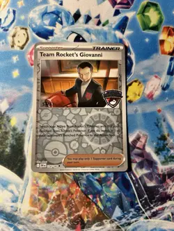 Pokemon TCG Team Rocket's Giovanni 174/182 Destined Rivals STAFF Regional Stamp - Image 1