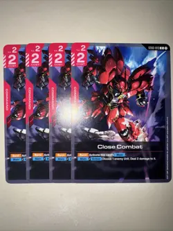 Gundam TCG Zeons Rush St03-013 X4 Playset Close Combat Card Game CCG - Image 1