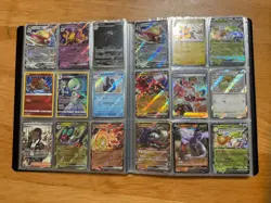 pokemon card collection, over 250 hits. Charizard, Pikachu, Mew includes folder - Image 5