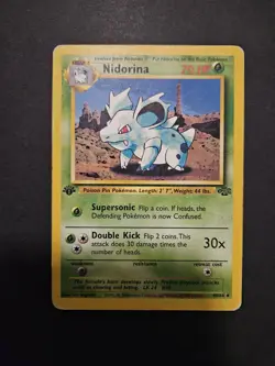 Nidorina 40/64 1st Edition Jungle Set Pokemon Card - HP - Image 1