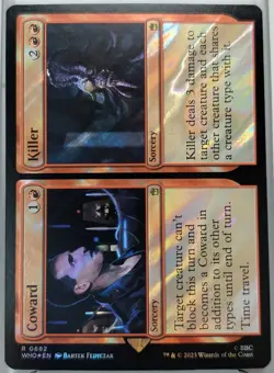 Coward \ Killer | Surge Foil | MTG Doctor Who TARDIS | Split Card | NM-MINT - Image 1