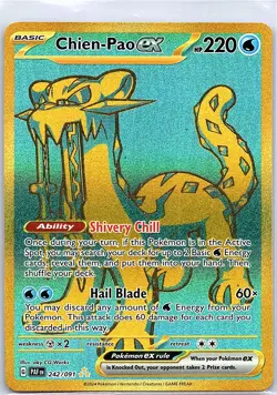 Chien-Pao ex 242/091 SV: Paldean Fates - Pokemon Card - NM - Image 1