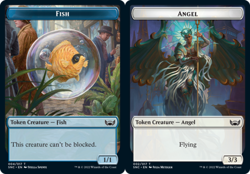 1x Angel (002) // Fish (004) Token - Foil MTG Streets of New Capenna NM Magic Fo - Image 1