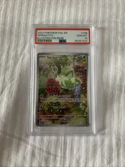 Pokemon TCG Sprigatito Scarlet & Violet Paldea Evolved Holo Card 196/193 PSA 10 - Image 1
