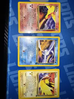 Pokemon Legendary Birds Set (Moltres, Zapdos, Articuno) Black Star Promo LP - Image 1