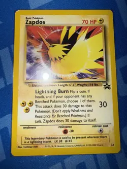 Pokemon Legendary Birds Set (Moltres, Zapdos, Articuno) Black Star Promo LP - Image 2