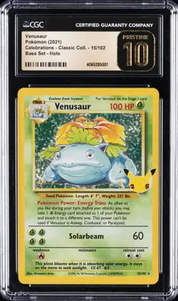 2021 POKEMON CELEBRATIONS #15/102 VENUSAUR CGC 10 PRISTINE - Image 1