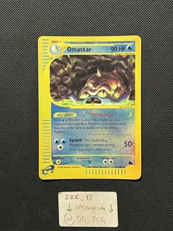 Pokemon Skyridge - Omastar - 23/144 - REVERSE HOLO RARE - NM/VLP - Image 1