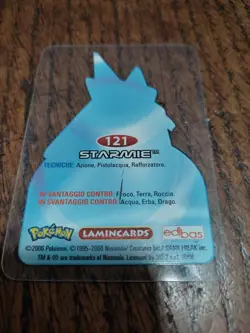 Starmie 121 Pokemon Lamincards Edibas - ITA - GOOD - Image 2