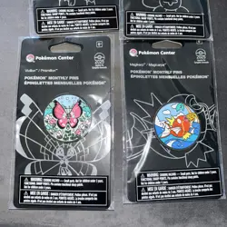 Pokemon Monthly Pins Paldean Wooper & more 4 out of of 12 BUNDLE Sealed ✅ - Image 3