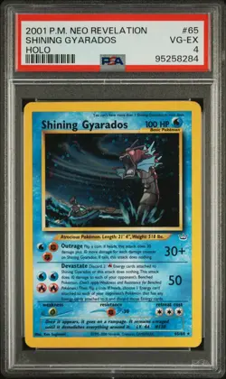 2001 Shining Gyarados 65/64 PSA 4 with 🌀 SWIRL HOLO - Pokemon Neo Revelation - Image 1