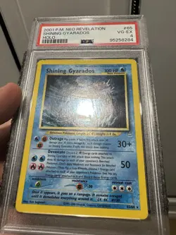 2001 Shining Gyarados 65/64 PSA 4 with 🌀 SWIRL HOLO - Pokemon Neo Revelation - Image 4