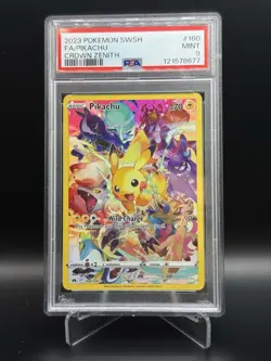 PSA 9 Pikachu Alt Art Secret 160/159 Crown Zenith Holo Pokemon TCG MINT - Image 1