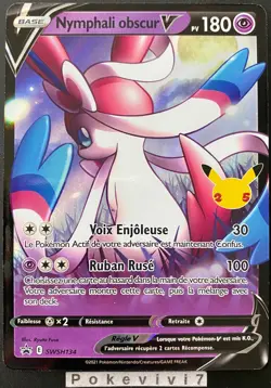 Carte Pokemon NYMPHALI OBSCUR V SWSH134 PROMO Celebrations 25ans FR NEUF - Image 1