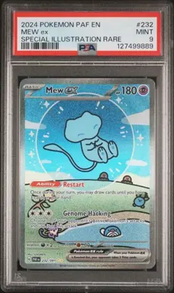 PSA 9 Mint Mew EX Bubble Mew Pokemon Paldean Fates SIR 232/091 - Image 2