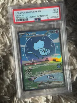 PSA 9 Mint Mew EX Bubble Mew Pokemon Paldean Fates SIR 232/091 - Image 4