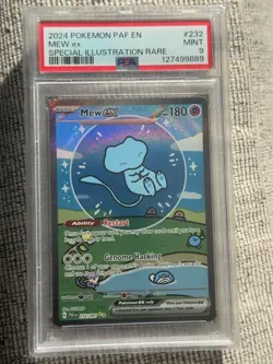 PSA 9 Mint Mew EX Bubble Mew Pokemon Paldean Fates SIR 232/091 - Image 5
