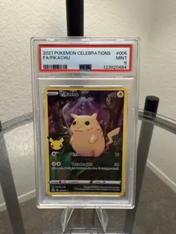 Pokemon 2021 Celebrations Pikachu Full Art #005/025 PSA 9 Mint - Image 1