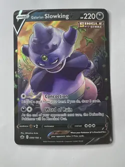 Pokemon TCG- Chilling Reign- Galarian Slowking V 099/198 Holo Ultra Rare (NM/M) - Image 1
