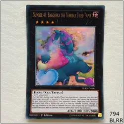 Number 41: Bagooska the Terribly Tired Tapir - BLRR-EN085 Ultra Rare 1st Yugioh - Image 1