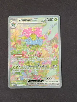 Pokemon TCG Venusaur EX Full Art Holo Card Scarlet & Violet 151 198/165 - Image 1