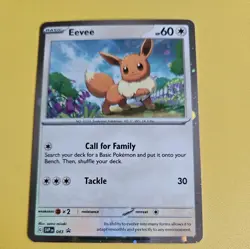 Eevee SVP 043 Scarlet & Violet Black Star Promo Cosmos Holo Pokemon Card - NM - Image 1