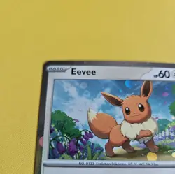 Eevee SVP 043 Scarlet & Violet Black Star Promo Cosmos Holo Pokemon Card - NM - Image 4