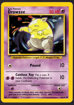 Drowzee 49/102 Base Set 1999 Pokemon TCG Card NM - Image 1