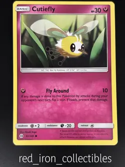 Cutiefly 92/149 Common Sun & Moon Base Pokemon Card 2017 - Image 1