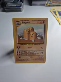 Pokemon TCG Dugtrio Base Set 19/102 Unlimited Rare Card Vintage 1999 - Image 1
