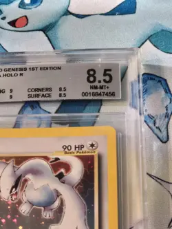 Pokemon Neo Genesis 1st Edition Holo Rare Card Lugia 9/111 Beckett 8.5 - Image 4