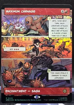 Maximum Carnage #225 Spider-Man Borderless Foil Rare - Image 1