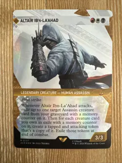 Altair Ibn-La ‘Ahad FOIL Showcase Extended Art Assassin’s Creed NM MTG - Image 1