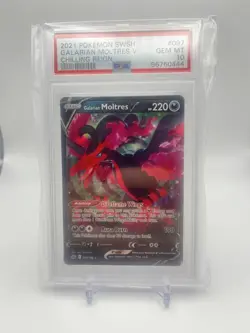 2021 Pokemon Chilling Reign #097 Galarian Moltres V PSA 10 Gem Mint 💎 - Image 1